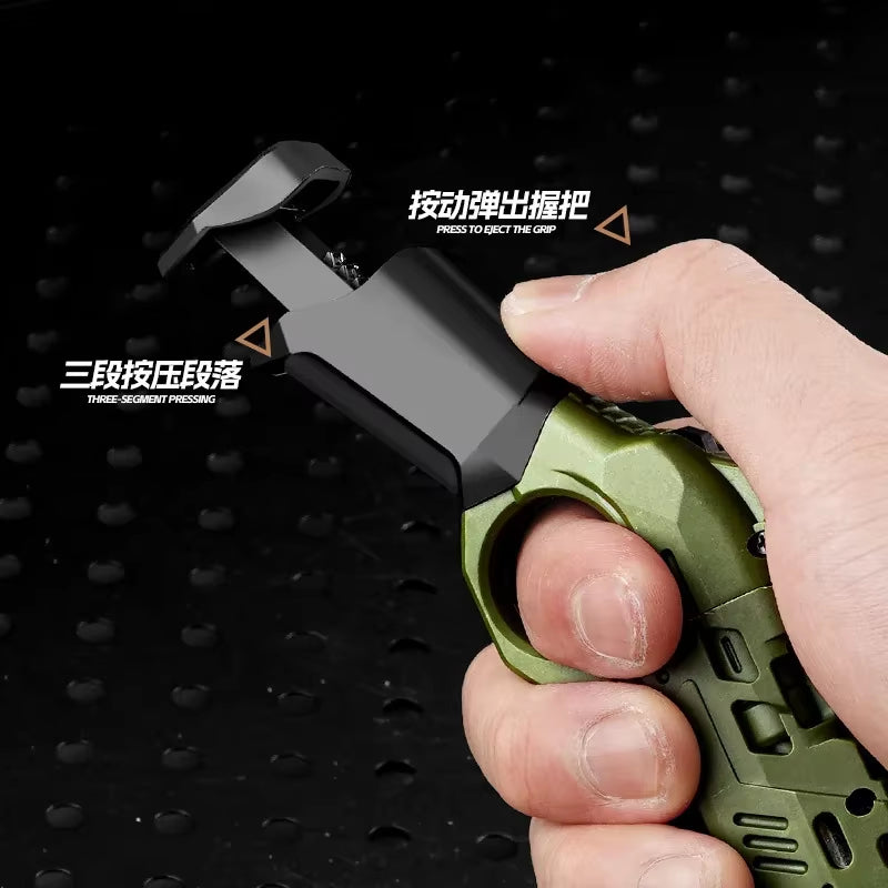 Experience Ultimate Stress Relief with the EDC Toy Pistol: Compact Handgun with One-Button Shell Ejection and Card Pushing Fun!