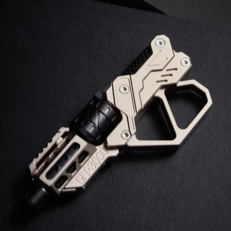 EDC QT-3000 Revolver Flip Push Slider Fidget Spinner - Multi-Functional Metal Fingertip Gyro Toy for Stress Relief and Anxiety Management