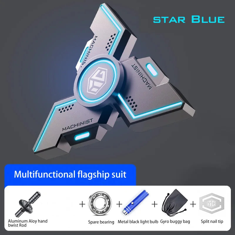Experience Ultimate Relaxation with the Advanced Smart Luminous Fidget Spinner - Premium Metal Alloy Stress Relief Toy for All Ages!