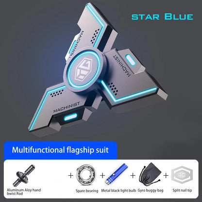 Experience Ultimate Relaxation with the Advanced Smart Luminous Fidget Spinner - Premium Metal Alloy Stress Relief Toy for All Ages!