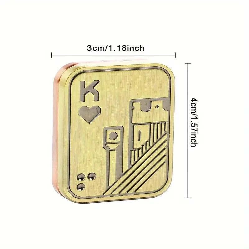 KK AA Metal Skull Fidget Slider - The Ultimate Stress Relief EDC Toy for Adults