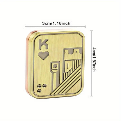 KK AA Metal Skull Fidget Slider - The Ultimate Stress Relief EDC Toy for Adults