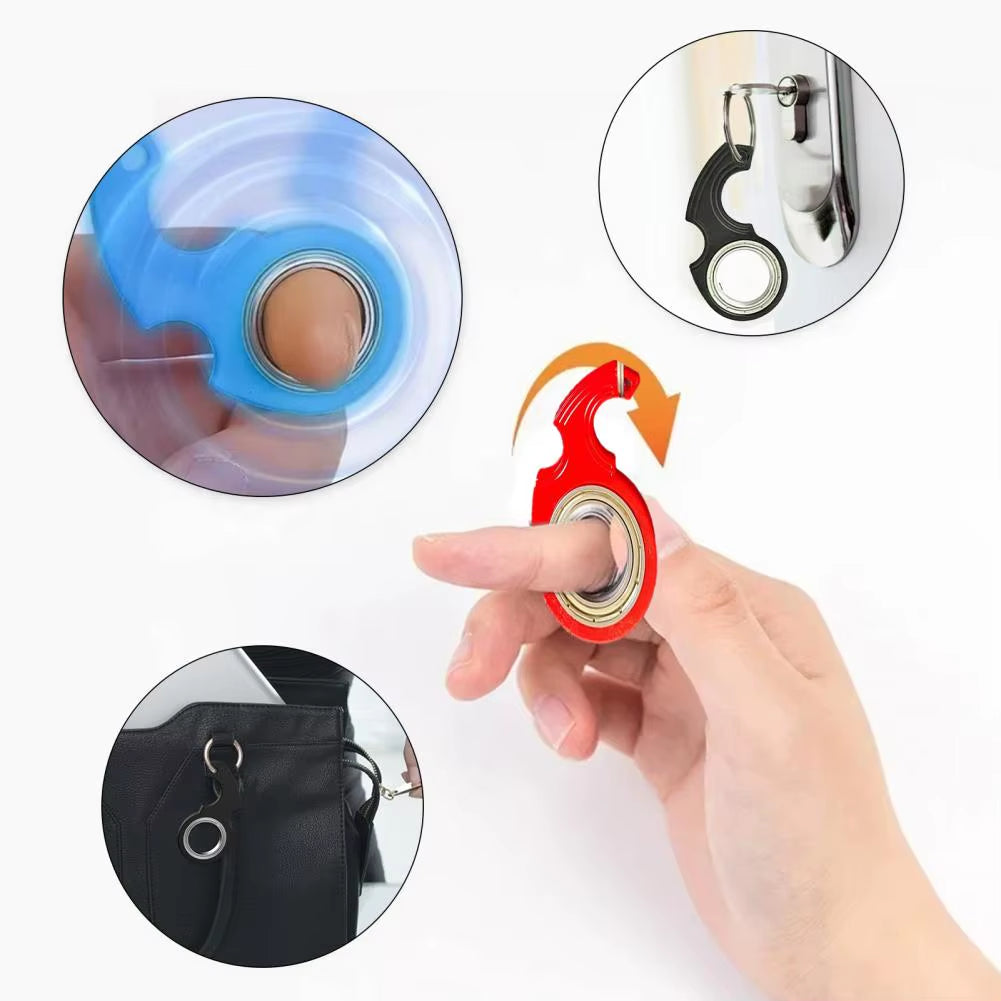 Luminous Metal Keychain Spinner - The Ultimate Trendy Fidget Accessory for Teens and Adults - Perfect Gift for Stress Relief and Fun