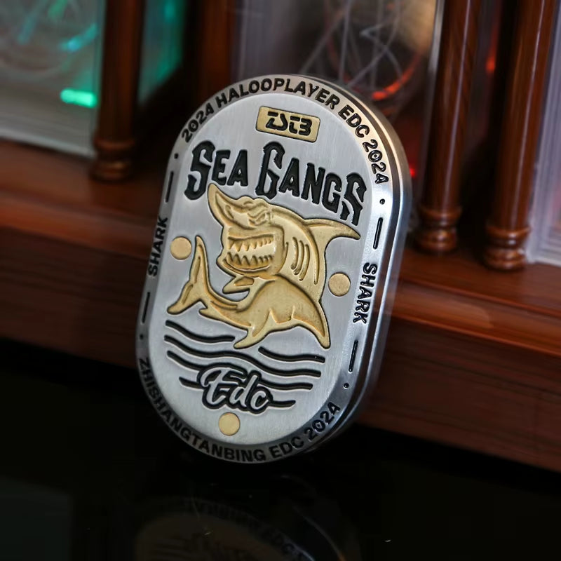 Unleash Your Focus with the Zhi Shang Tan Bing Shark Premium Metal Fidget Slider - The Ultimate Stress Relief Toy for Office and Beyond!