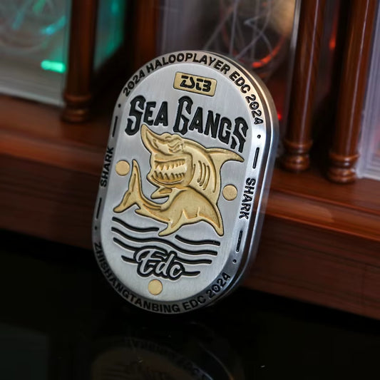 Unleash Your Focus with the Zhi Shang Tan Bing Shark Premium Metal Fidget Slider - The Ultimate Stress Relief Toy for Office and Beyond!