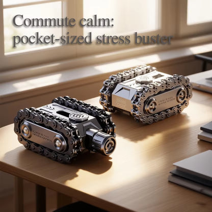 Unleash Your Focus with the Metal Rotating Tank Fidget Toy - A Tactical Stress Relief Spinner and Unique Gift for Military Enthusiasts