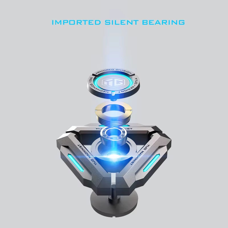 Experience Ultimate Relaxation with the Luminous Metal Handheld Fidget Spinner - Glow in the Dark Stress Relief Toy for Kids and Adults!