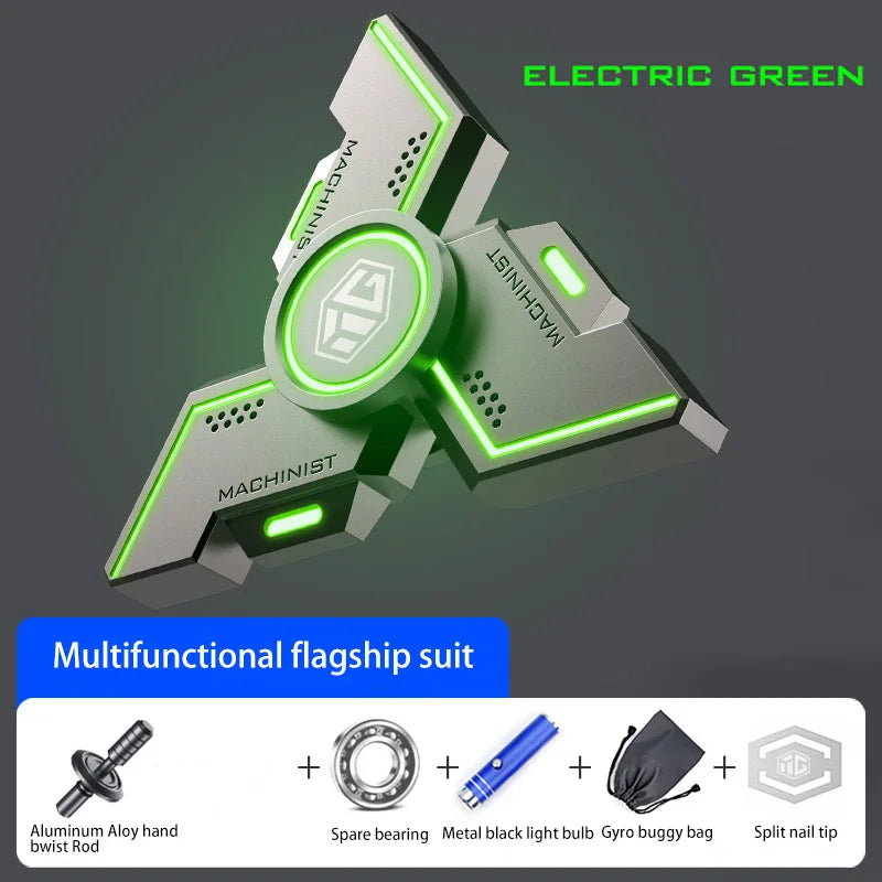 Experience Ultimate Relaxation with the Advanced Smart Luminous Fidget Spinner - Premium Metal Alloy Stress Relief Toy for All Ages!