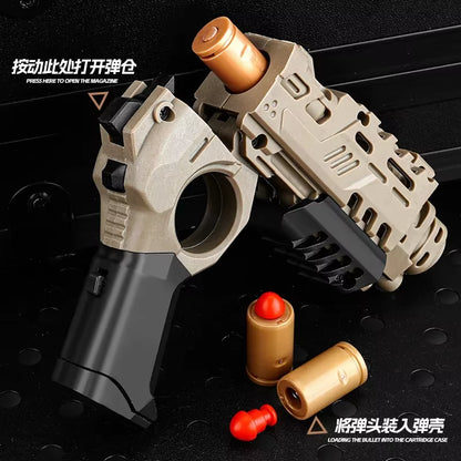 Experience Ultimate Stress Relief with the EDC Toy Pistol: Compact Handgun with One-Button Shell Ejection and Card Pushing Fun!