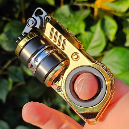 EDC Fidget Slider Toys - Tuning Fork Fidget Spinner with Magnetic Push Mechanism and Mechanical Ratchet for Crisp Sound