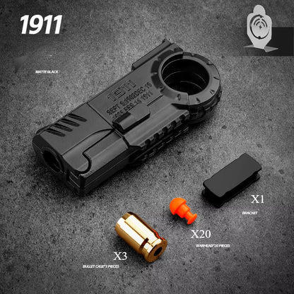 Exciting Portable Mini 3D Decompression Alloy Soft Bullet Pistol Toy - The Ultimate Birthday Gift for Boys and Outdoor Adventures