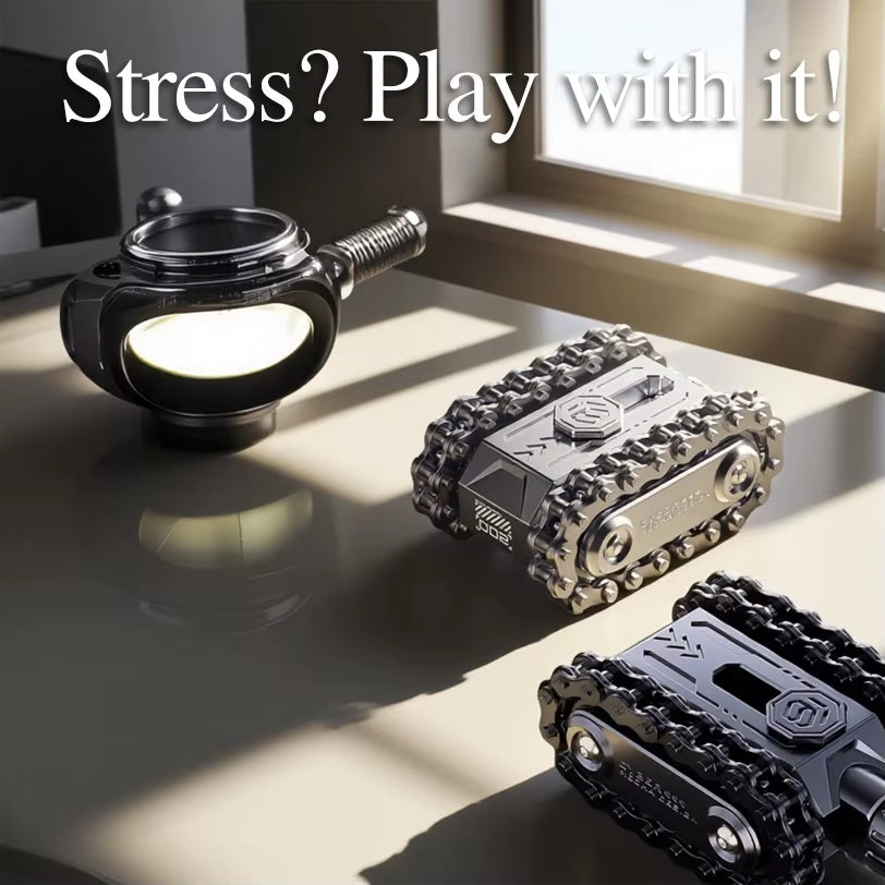 Unleash Your Focus with the Metal Rotating Tank Fidget Toy - A Tactical Stress Relief Spinner and Unique Gift for Military Enthusiasts