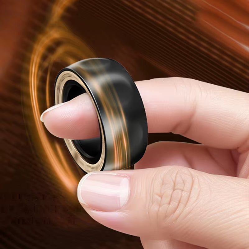 Elevate Your Focus with the SPYSTAR Magnetic Stress Relief Spinner Ring - The Ultimate Anti-Anxiety Fidget Toy for Adults, Perfect Gift for Men and Women