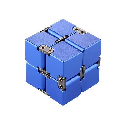 Experience Calm with the Infinity Cube Metal Fidget Toy - The Ultimate Anxiety Relief Device for Adults and Kids with Autism and ADHD