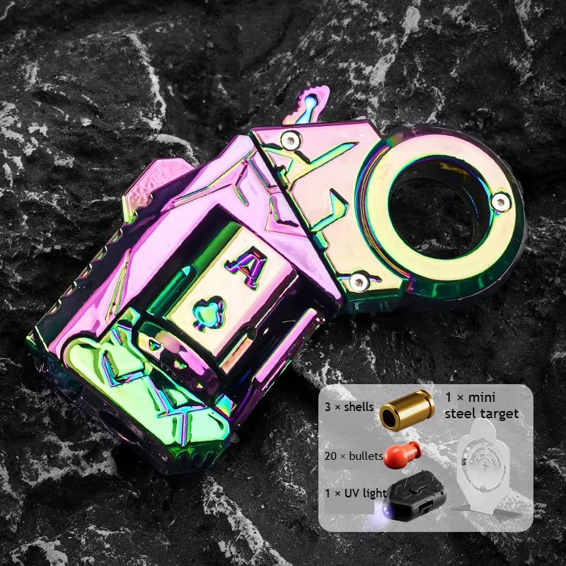 Metal Alloy Shell-Ejecting Toy Pistol Set - Engaging Sensory Stress Relief Gadget for Office and Home Use, Ideal Gift for All Ages