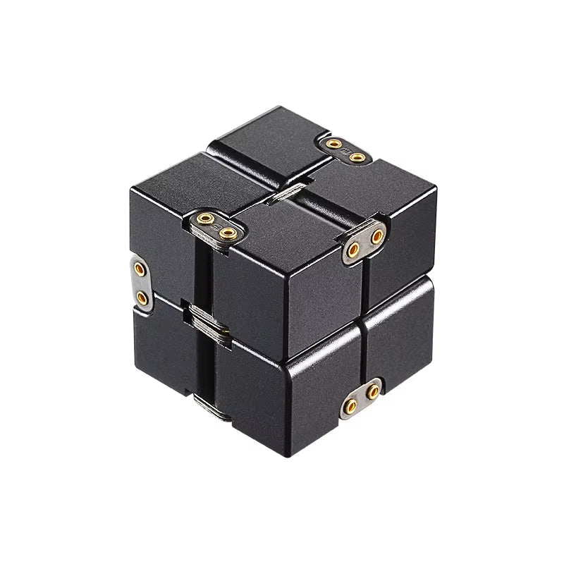 Experience Calm with the Infinity Cube Metal Fidget Toy - The Ultimate Anxiety Relief Device for Adults and Kids with Autism and ADHD