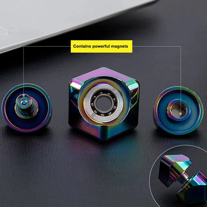 Discover Serenity with the Alloy Cube Spinner Fingertip Gyroscope - Your Ultimate Stress Relief Companion for Home, Office, and Travel