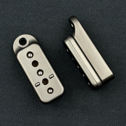 Metal fidget slider with magnetic push mechanism and tactile click feedback, designed for stress relief, focus support, and satisfying one-handed play, suitable as an everyday carry desk toy or keychain accessory.