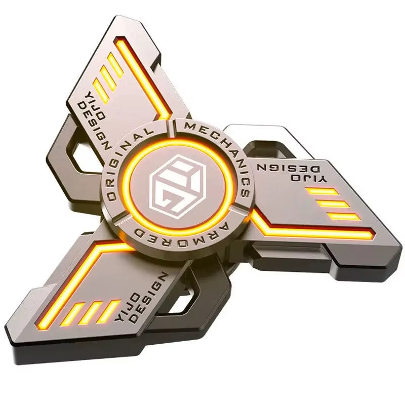 Glow Metal EDC Fidget Spinner - Stress Relief Hand Toy and Spinning Top for Adults and Boys