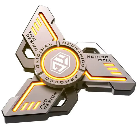Glow Metal EDC Fidget Spinner - Stress Relief Hand Toy and Spinning Top for Adults and Boys