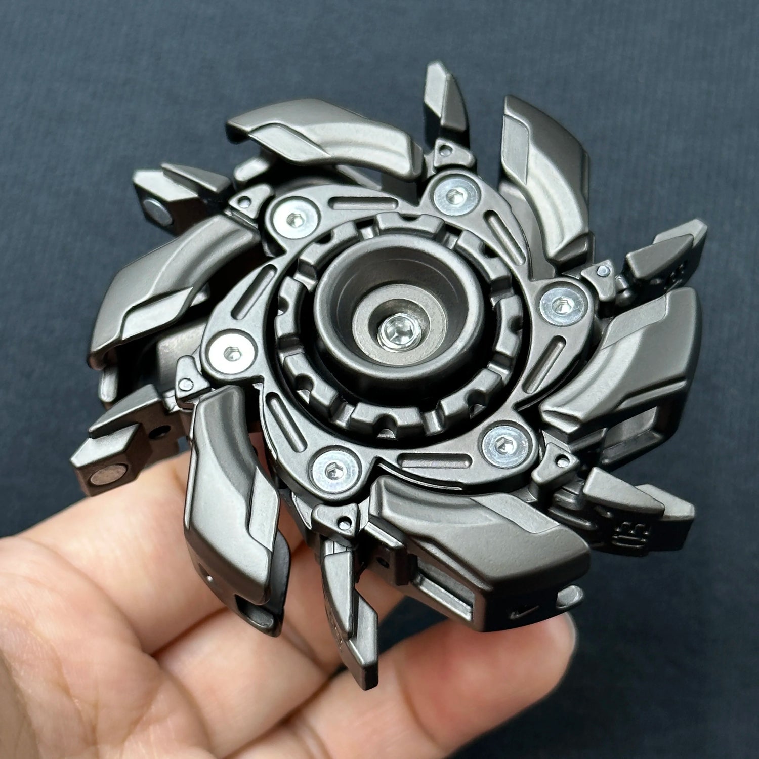 Elevate Your Focus with the EDC Fidget Sliders Open Armor Spinning Top - Premium Magnetic Metal Stress Relief Toy for Adults