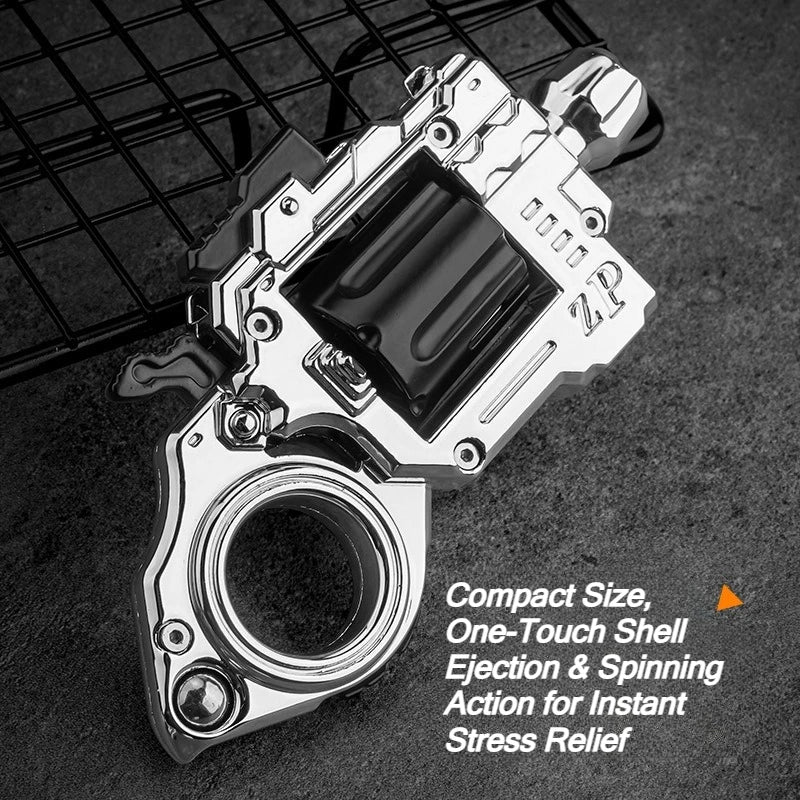 Alloy Revolver EDC Fidget Toy - Mini Metal Military Pistol for Stress Relief and Collecting Fun