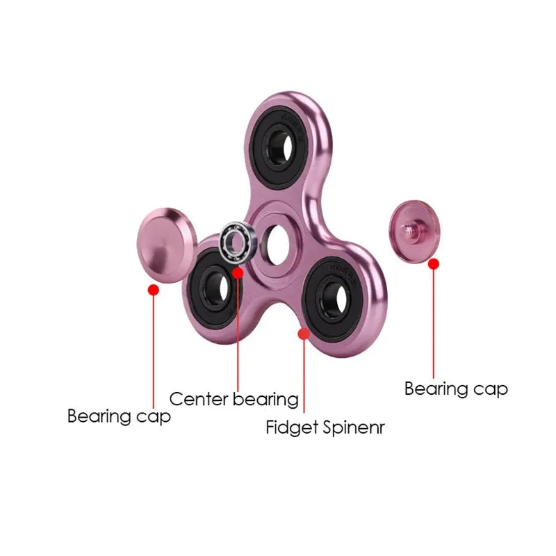 Experience Ultimate Relaxation with the Aluminum Alloy Fidget Spinner - Perfect Stress Relief Toy for All Ages!