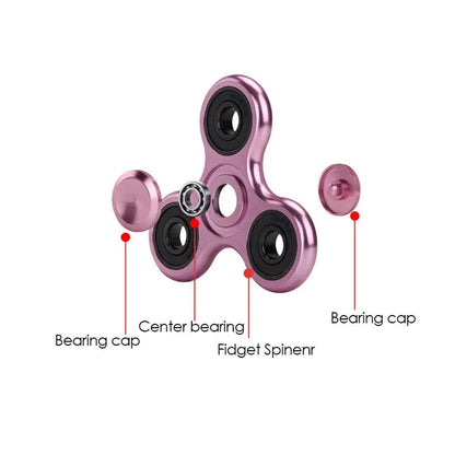 Experience Ultimate Relaxation with the Aluminum Alloy Fidget Spinner - Perfect Stress Relief Toy for All Ages!