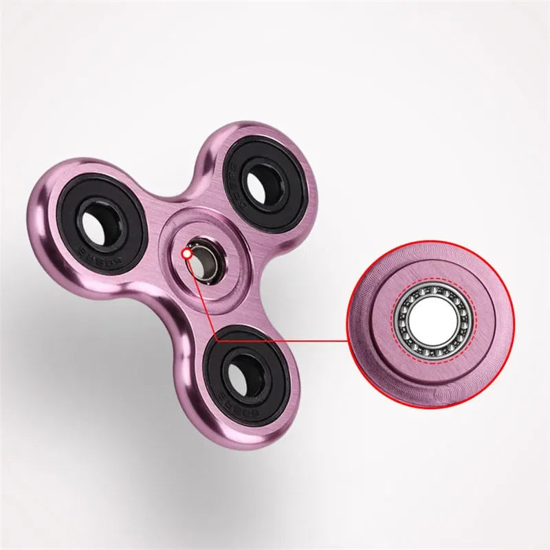 Experience Ultimate Relaxation with the Aluminum Alloy Fidget Spinner - Perfect Stress Relief Toy for All Ages!