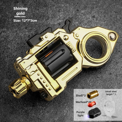Alloy Revolver EDC Fidget Toy - Mini Metal Military Pistol for Stress Relief and Collecting Fun