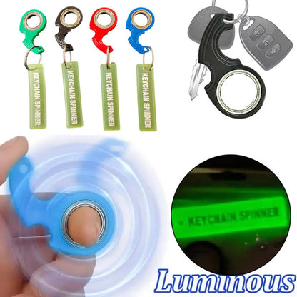 Luminous Metal Keychain Spinner - The Ultimate Trendy Fidget Accessory for Teens and Adults - Perfect Gift for Stress Relief and Fun