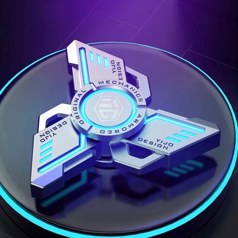 Glow Metal EDC Fidget Spinner - Stress Relief Hand Toy and Spinning Top for Adults and Boys