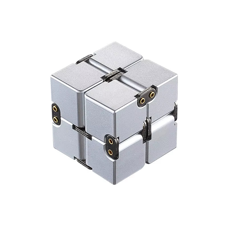 Experience Calm with the Infinity Cube Metal Fidget Toy - The Ultimate Anxiety Relief Device for Adults and Kids with Autism and ADHD