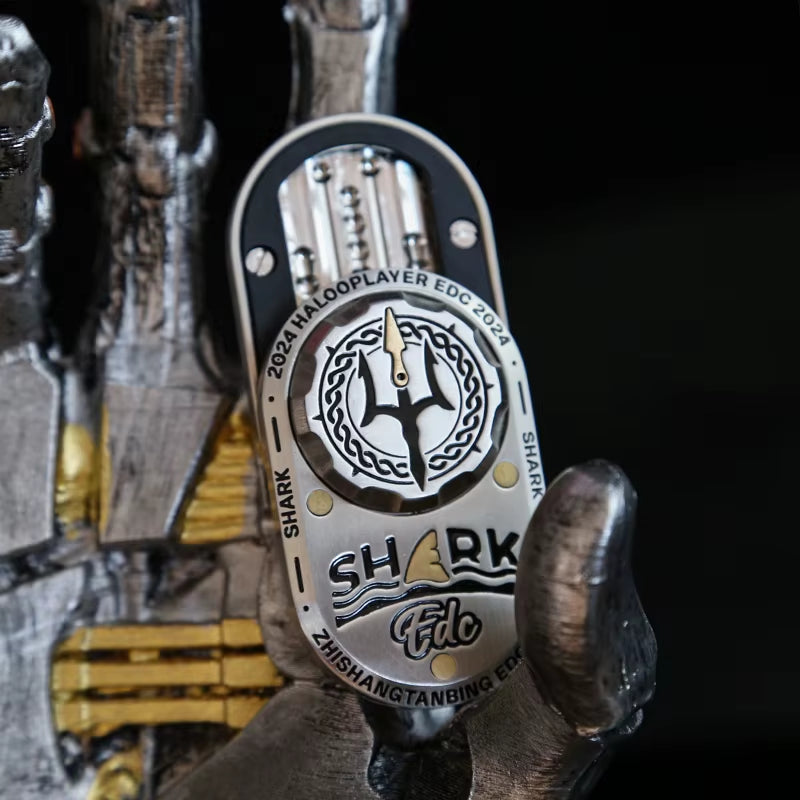 Unleash Your Focus with the Zhi Shang Tan Bing Shark Premium Metal Fidget Slider - The Ultimate Stress Relief Toy for Office and Beyond!