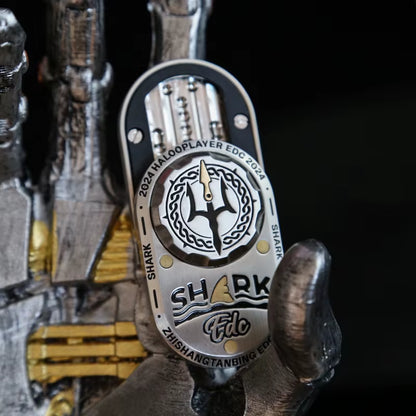 Unleash Your Focus with the Zhi Shang Tan Bing Shark Premium Metal Fidget Slider - The Ultimate Stress Relief Toy for Office and Beyond!