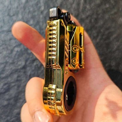 EDC Fidget Slider Toys - Tuning Fork Fidget Spinner with Magnetic Push Mechanism and Mechanical Ratchet for Crisp Sound