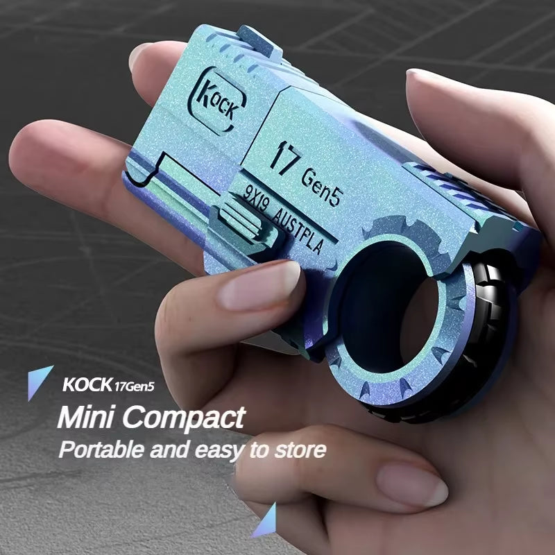 Exciting Portable Mini 3D Decompression Alloy Soft Bullet Pistol Toy - The Ultimate Birthday Gift for Boys and Outdoor Adventures