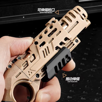 Experience Ultimate Stress Relief with the EDC Toy Pistol: Compact Handgun with One-Button Shell Ejection and Card Pushing Fun!