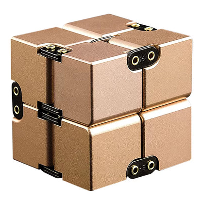 Experience Calm with the Infinity Cube Metal Fidget Toy - The Ultimate Anxiety Relief Device for Adults and Kids with Autism and ADHD