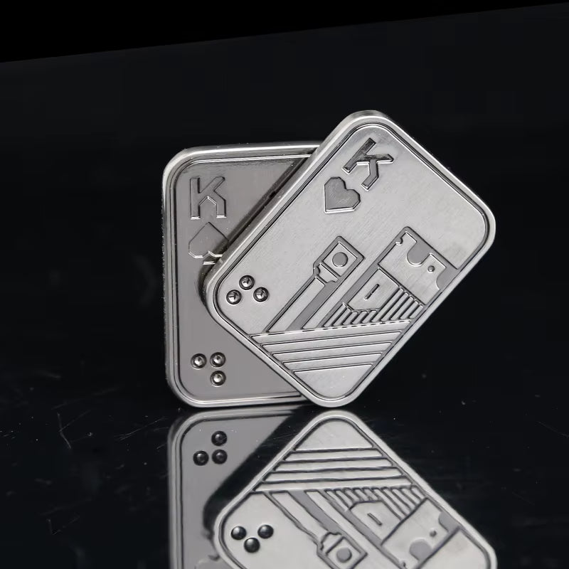 KK AA Metal Skull Fidget Slider - The Ultimate Stress Relief EDC Toy for Adults