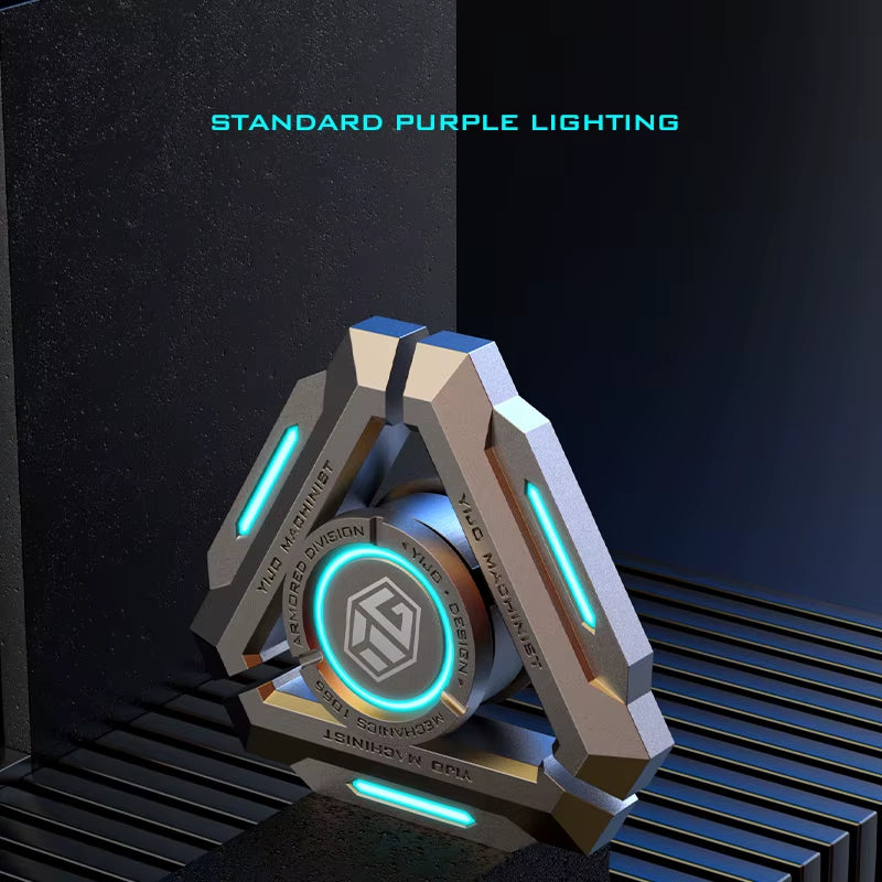 Experience Ultimate Relaxation with the Luminous Metal Handheld Fidget Spinner - Glow in the Dark Stress Relief Toy for Kids and Adults!