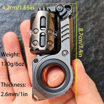 EDC Fidget Slider Toys - Tuning Fork Fidget Spinner with Magnetic Push Mechanism and Mechanical Ratchet for Crisp Sound