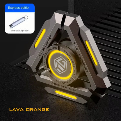 Experience Ultimate Relaxation with the Luminous Metal Handheld Fidget Spinner - Glow in the Dark Stress Relief Toy for Kids and Adults!