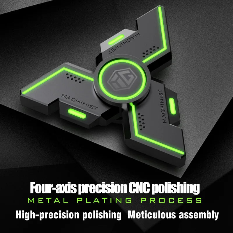 Experience Ultimate Relaxation with the Advanced Smart Luminous Fidget Spinner - Premium Metal Alloy Stress Relief Toy for All Ages!