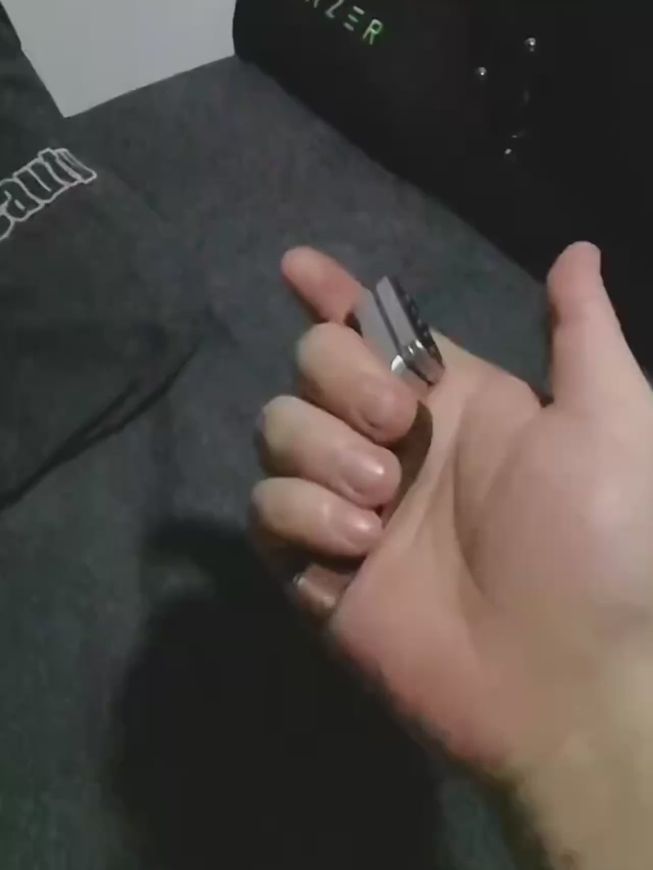 Metal fidget slider with magnetic push mechanism and tactile click feedback, designed for stress relief, focus support, and satisfying one-handed play, suitable as an everyday carry desk toy or keychain accessory.