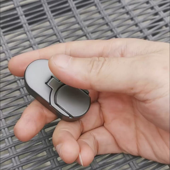 Elevate Your Focus with the Target Push Slider Metal Fidget Toy - Ultimate Stress Relief Tool for Adults compact multi-function pocket slider fidget toy, flipping, sliding, and pushing its elements its smooth motion and multiple tactile interactions.